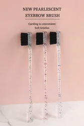 1pc plastic crystal anti-static double-sided brush hair edge control brush hair salon styling tool Special for real hair wigs