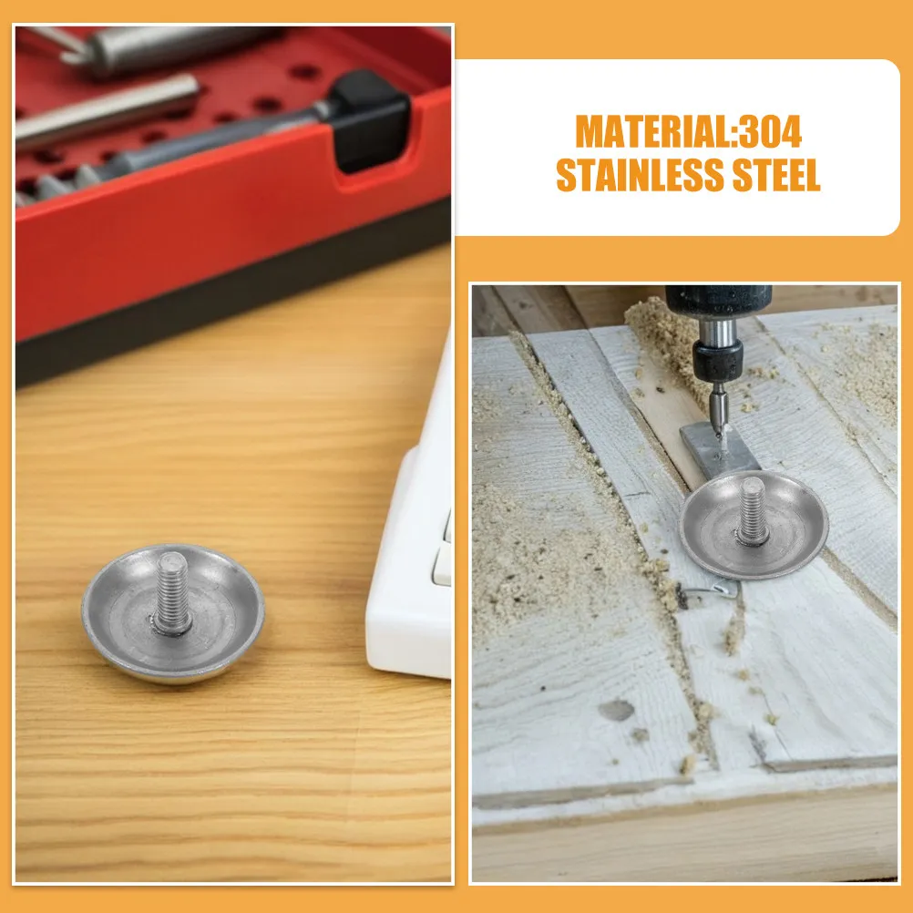 6Pcs Blind Road Stud Stainless Steel Tactile Warning Indicators for Sidewalk Pathways Airports Safety Nonslip Markers