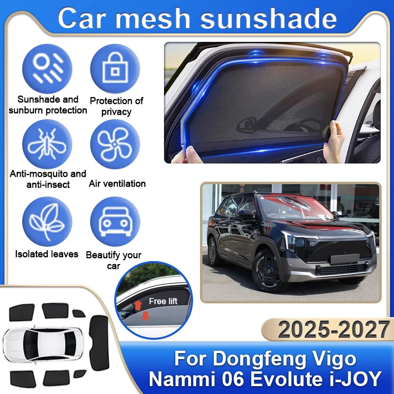 

For Nammi 06 Dongfeng Vigo Evolute i-JOY 2025 2026 2027 Car Sun Visors Mesh Sunshades Window Privacy Curtains Auto Accessories