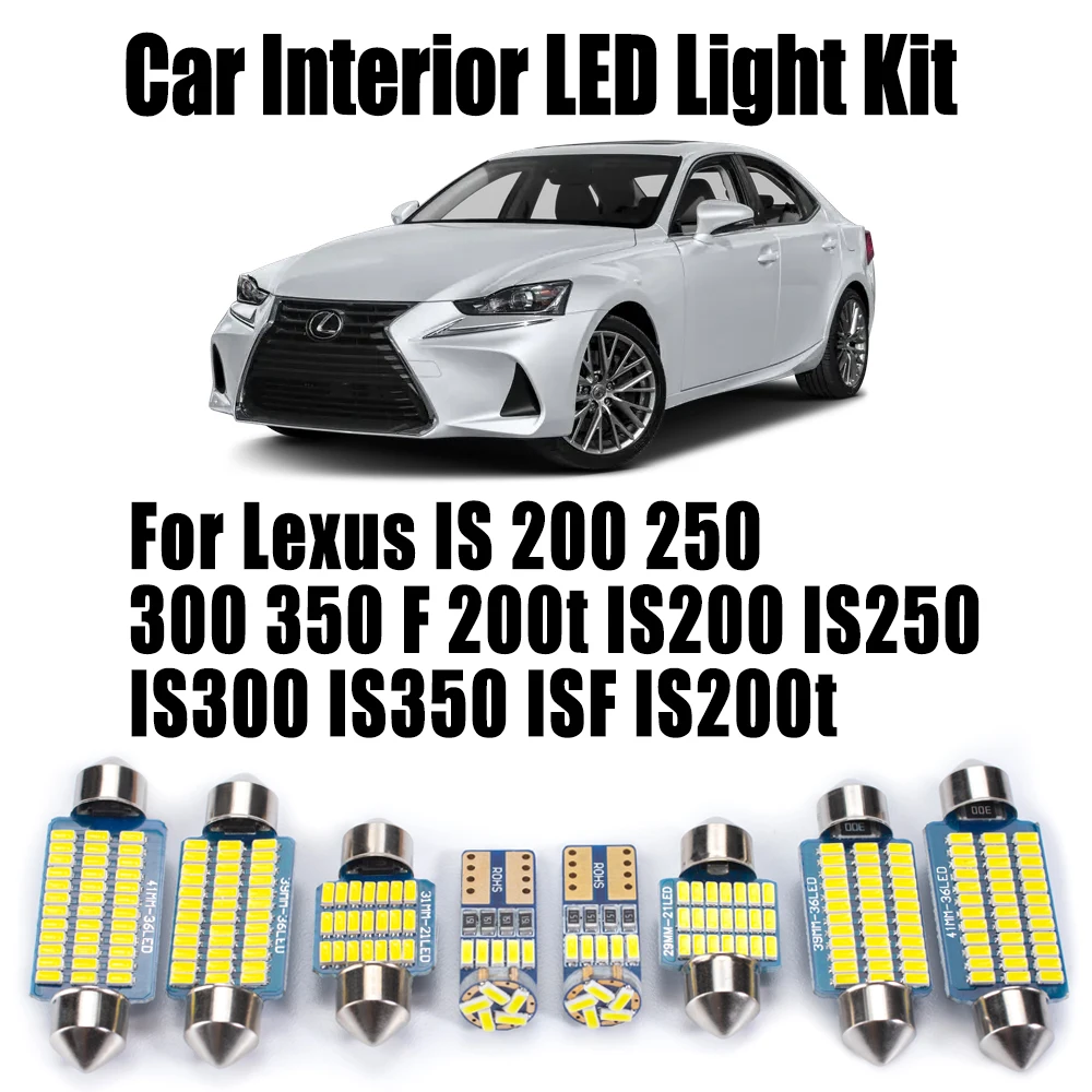 

Автомобильный светодиодный внутренний купольный светильник Canbus для Lexus IS 200 250 300 350 F 200t IS200 IS250 IS300 IS350 ISF IS200t, мужские лампы