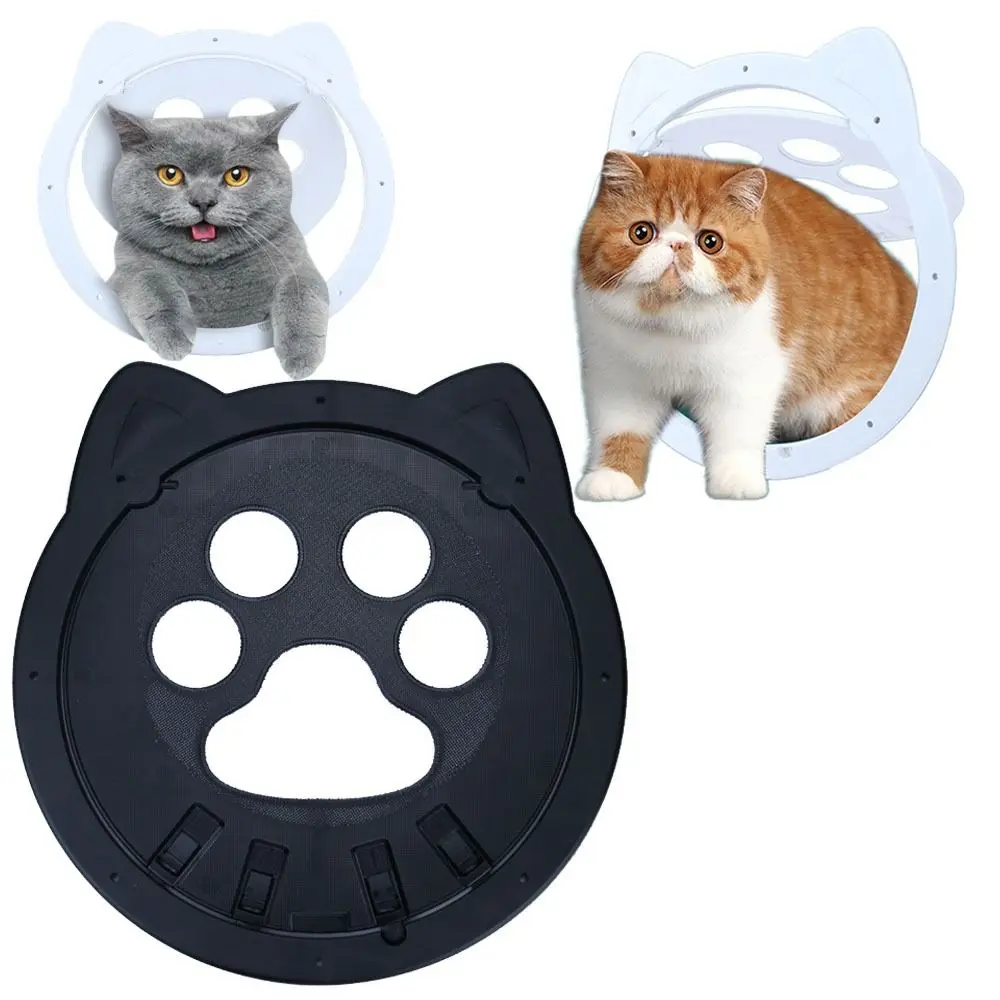 

Bite-Resistant Pet Screen Door 4 Ways Locking Sturdy Construction Cats Window Gate Controllable Switch Ventilation