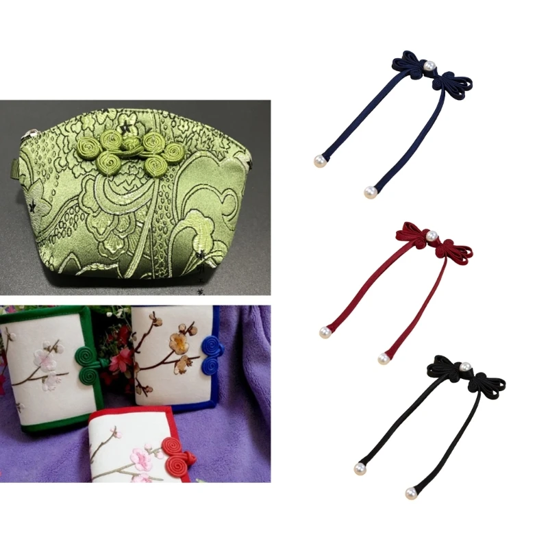 Cheongsam Boutons Noeud Chinois Perle Fermeture pour DIY Couture Pull Cardigans