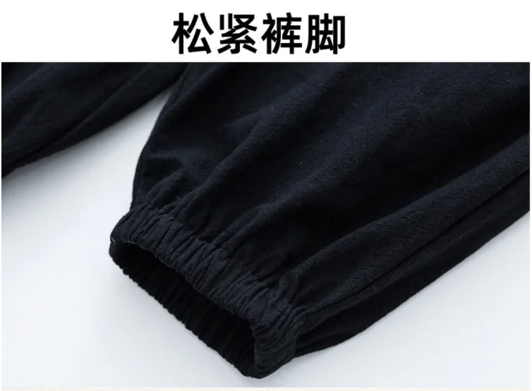 Baumwoll-Leinen-Kleidungsset im Zen-Stil für Männer und Frauen, lässig, bequem, atmungsaktiv, Sommermode, traditionell chinesisch – Detail 10