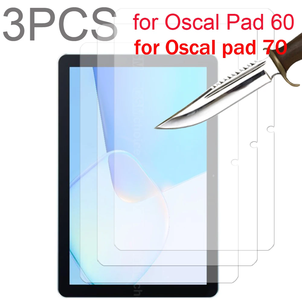 

3PCS for Blackview Oscal Pad 60 70 10.1'' Tempered Glass screen protector 3 packs protective tablet film HD Antiscratch