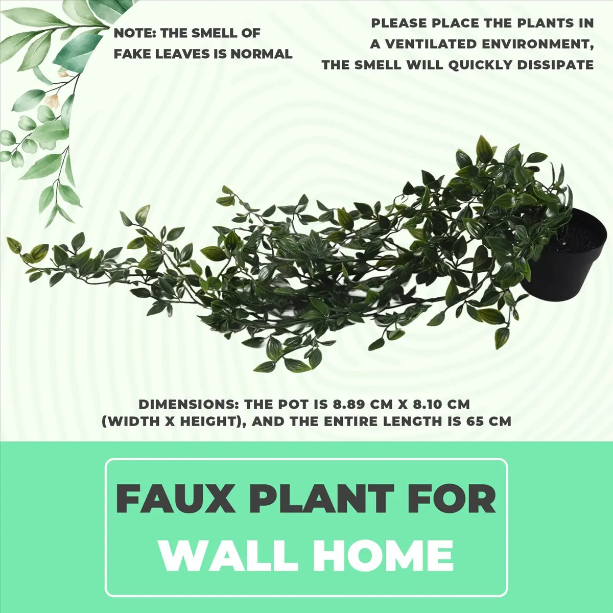 【HOT N07R】 1 Pack Artificial Hanging Plants Fake Potted Plants for Indoor Outdoor Shelf Wall Decor