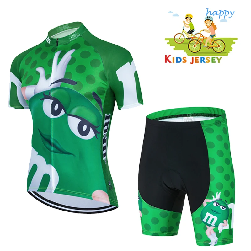 Cartoon Kids Cycling Clothing Summer Kids Jersey Set Biking Short Sleeve Clothes Suit MTB Children\'s Cycling Wear 2022