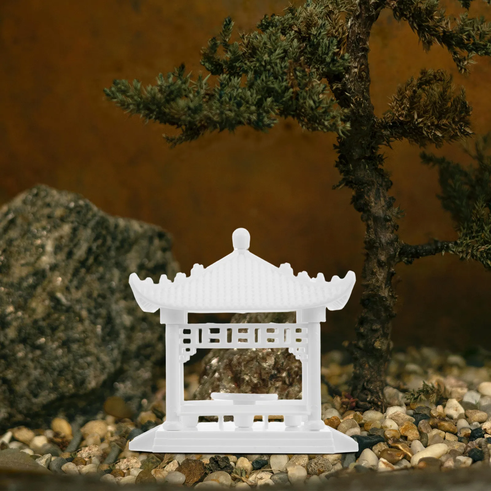 

White Pagoda DIY Sand Table Landscape Decoration Mini Garden Decor Zen Garden Ornament Sand Table Model
