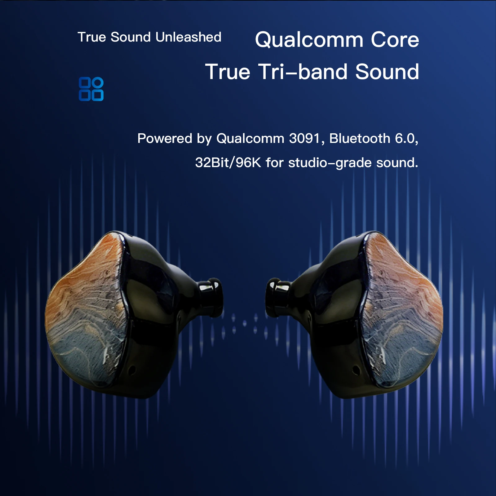 GEEKFLY AR8 1BA+2PZT+1DD TWS IEMs HIFI PRAWDZIWIE BEZPRZEWODOWE Słuchawki douszne Bluetooth 6.0 z wysokowydajnym wzmacniaczem AMP DAC i chipem QCC3091 — zdjęcie produktu 5