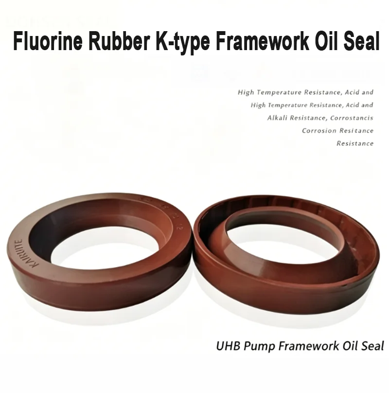 1PCS K-type Skeleton Oil Seal 30-80mm Fluorine Rubber Sealing Ring For Sewage Pump Mortar Pump Water Pump Accessories