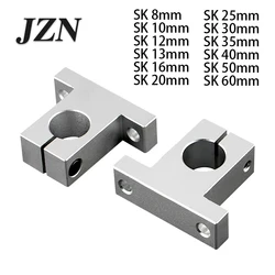 Linear Optical Axis SK Vertical Support Aluminum Alloy Bearing Frame Polished Rod Holder SK/8mm——SK/60mm