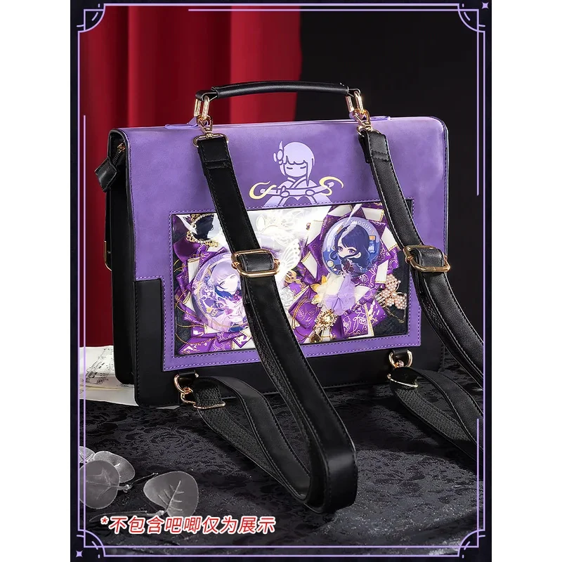 FC6Game Genshin Impact Raiden Shogun Cosplay Themed Bag Rucksack Requisiten Anime JK Bag Musou Isshin Anhänger Halloween Carniva@FC8!