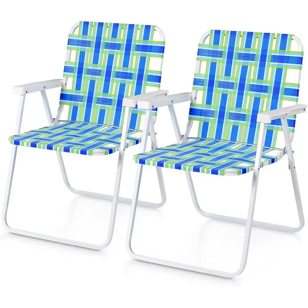 Portable Lightweight 2-Pack Folding Chairs - Ideal for Dining, Patio, Garden, Beach, and Parties
