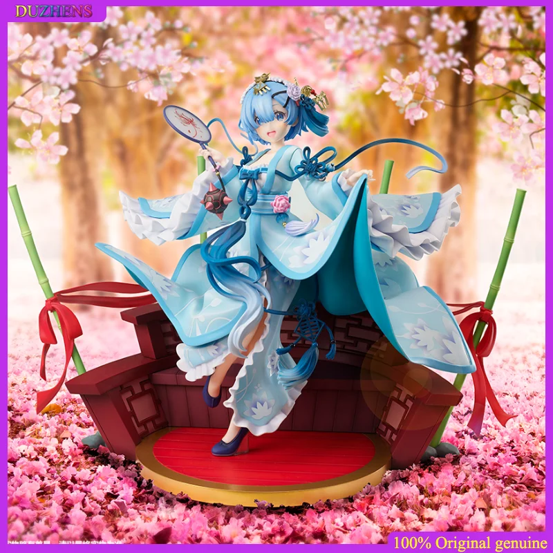 100% Original:Anime Re:Zero REM ancient customs 21.5cm PVC Action Figure Anime Figure Model Toys Figure Collection Doll Gift