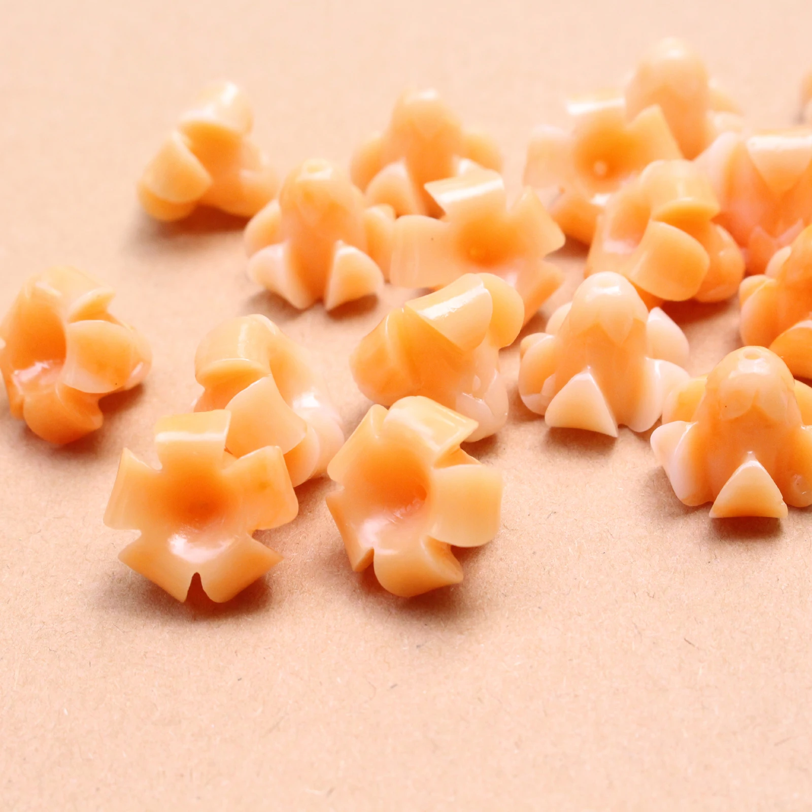 16×14mm Morning Glory Flower Bead Artificial Coral beads Cabochon Mix Colors Hawaii Style for Jewelry Earring making Decoration