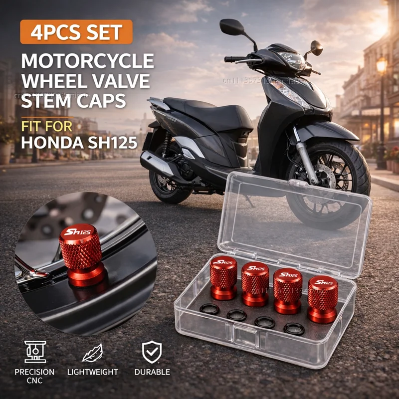 For HONDA SH125 SH125i SH 125 150i Motorcycle Accessories CNC Aluminum Tire Valve Stem Cap Air Port Cover Dustproof Wheel Rim