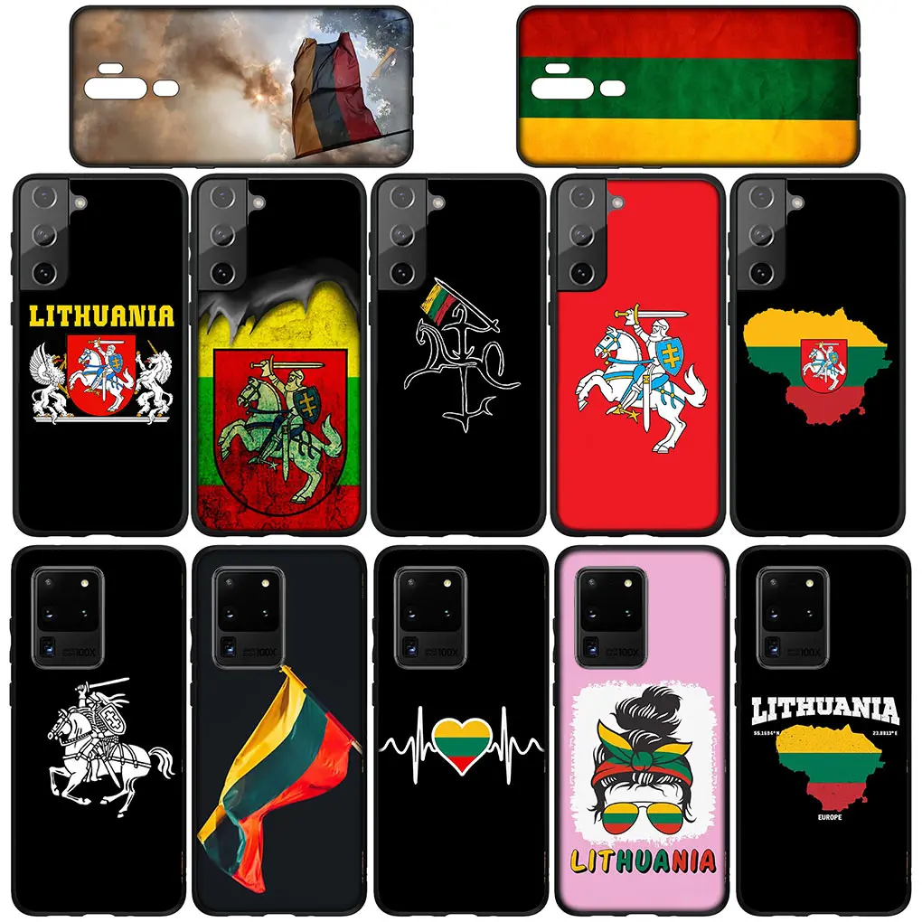 Lithuania Flag Phone Cover Casing for Samsung Galaxy S24 S23 Fe Ultra Plus A55 A35 A24 A25 A15 A05 A06 A16 Soft TPU Case