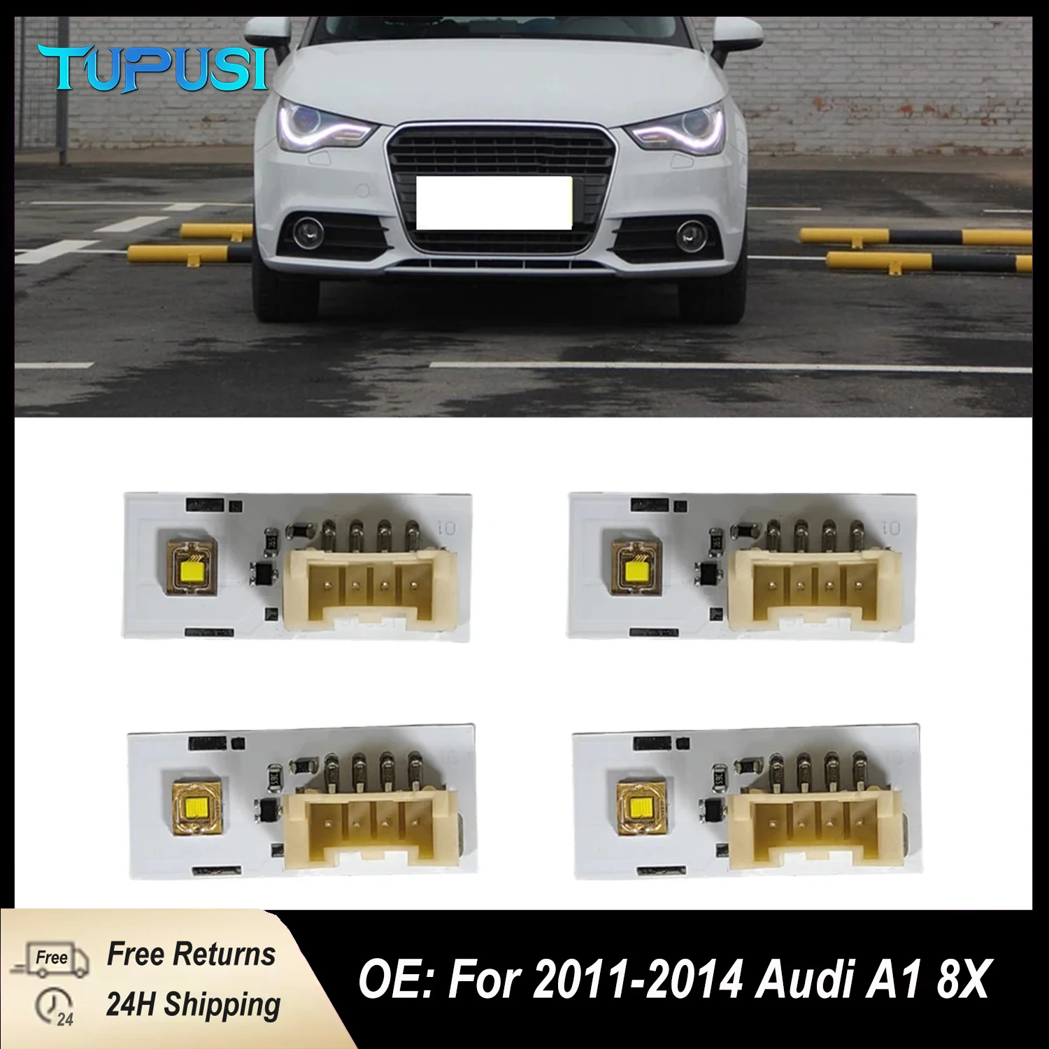 

Ярко-белый для Audi A1 8X 2011-2014 Angel Eye DRL, ксеноновые фары, модуль дневных ходовых огней 8X0 998 475 8X0998475