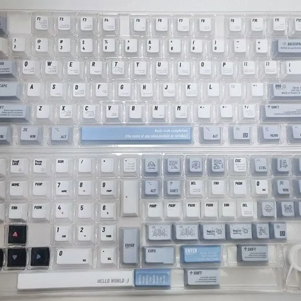 Imagem -06 - Programador Tema Keycaps Conjunto Completo Teclado Mecânico Mda Altura Pbt Térmico Sublimação Faça Você Mesmo para 61 87 98 104 108 141 Chaves