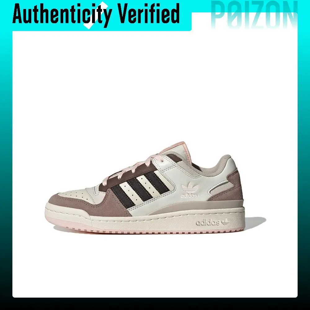 Adidas Originals FORUM Leather, Suede Low top Skateboard Shoes Women's White Brown ID6265