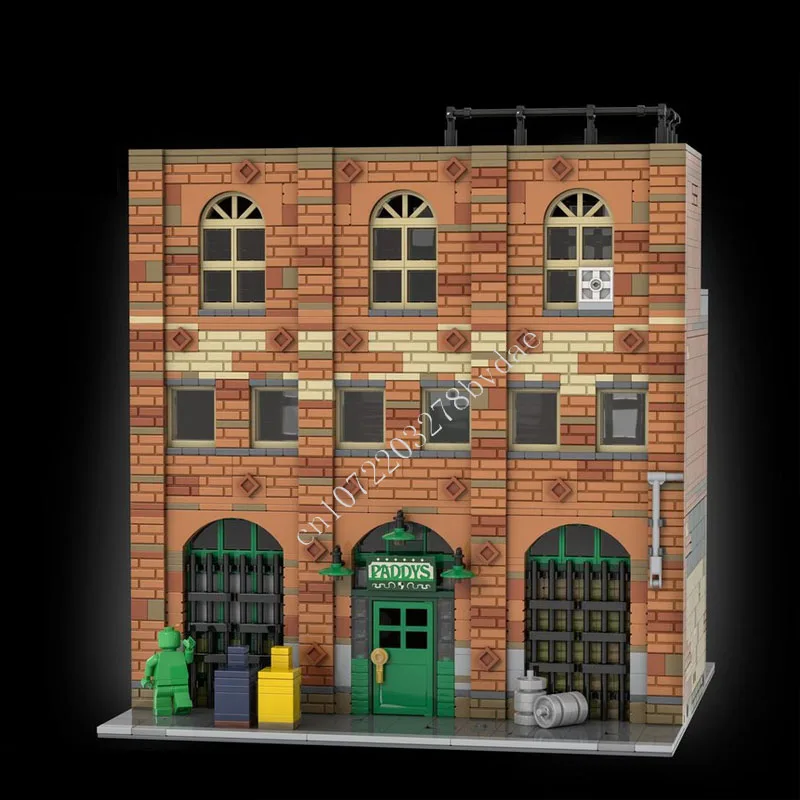 

2541 шт. MOC модульный паб Падди, Mos Eisley Cantina, строительные блоки, сборная модель, вид на улицу, детские кирпичи, игрушки, подарки