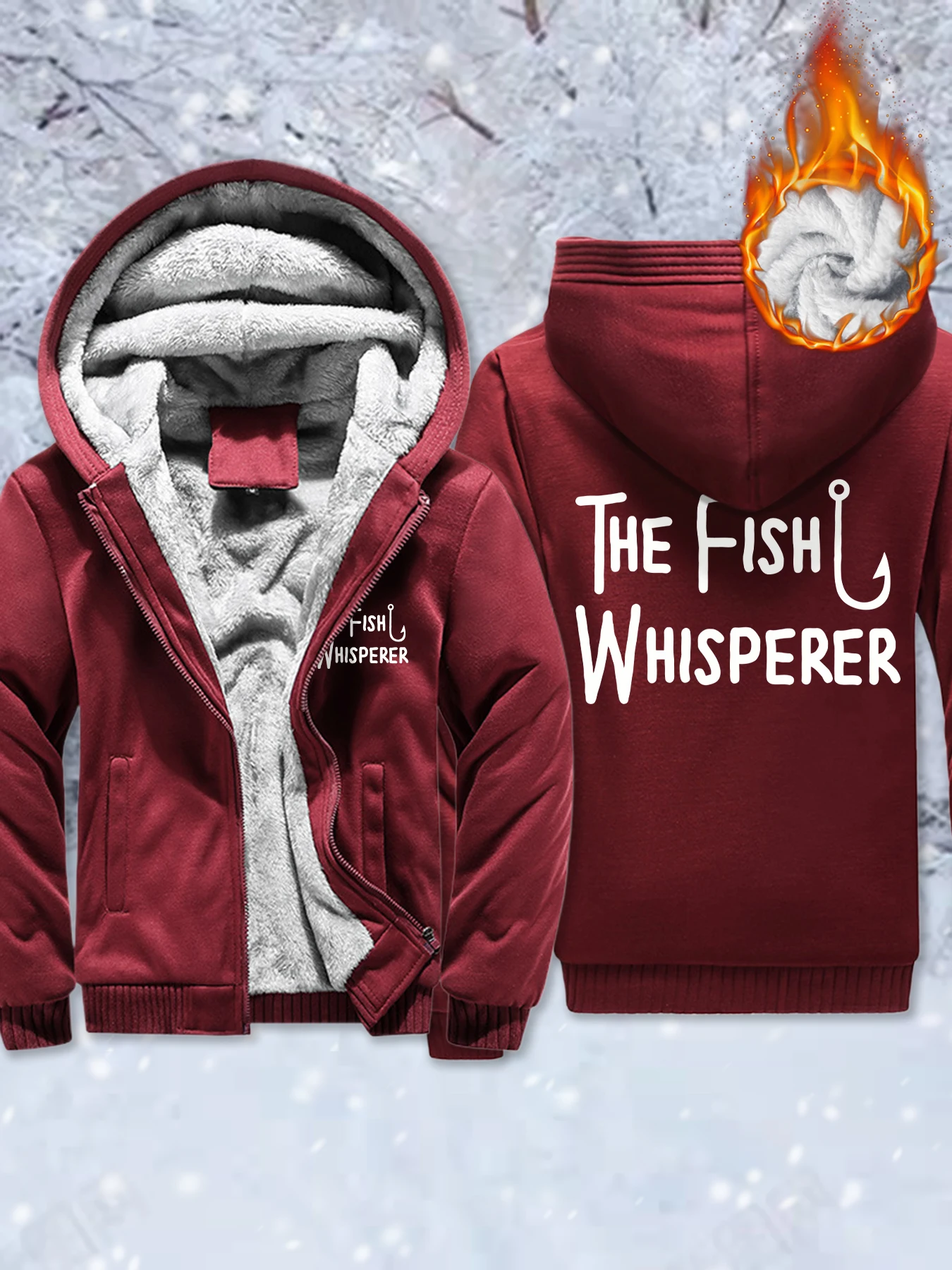 

Мужское пальто с забавным принтом «Рыба шепот», модные толстовки на молнии, толстые повседневные куртки, мягкая теплая уличная одежда высокого качества