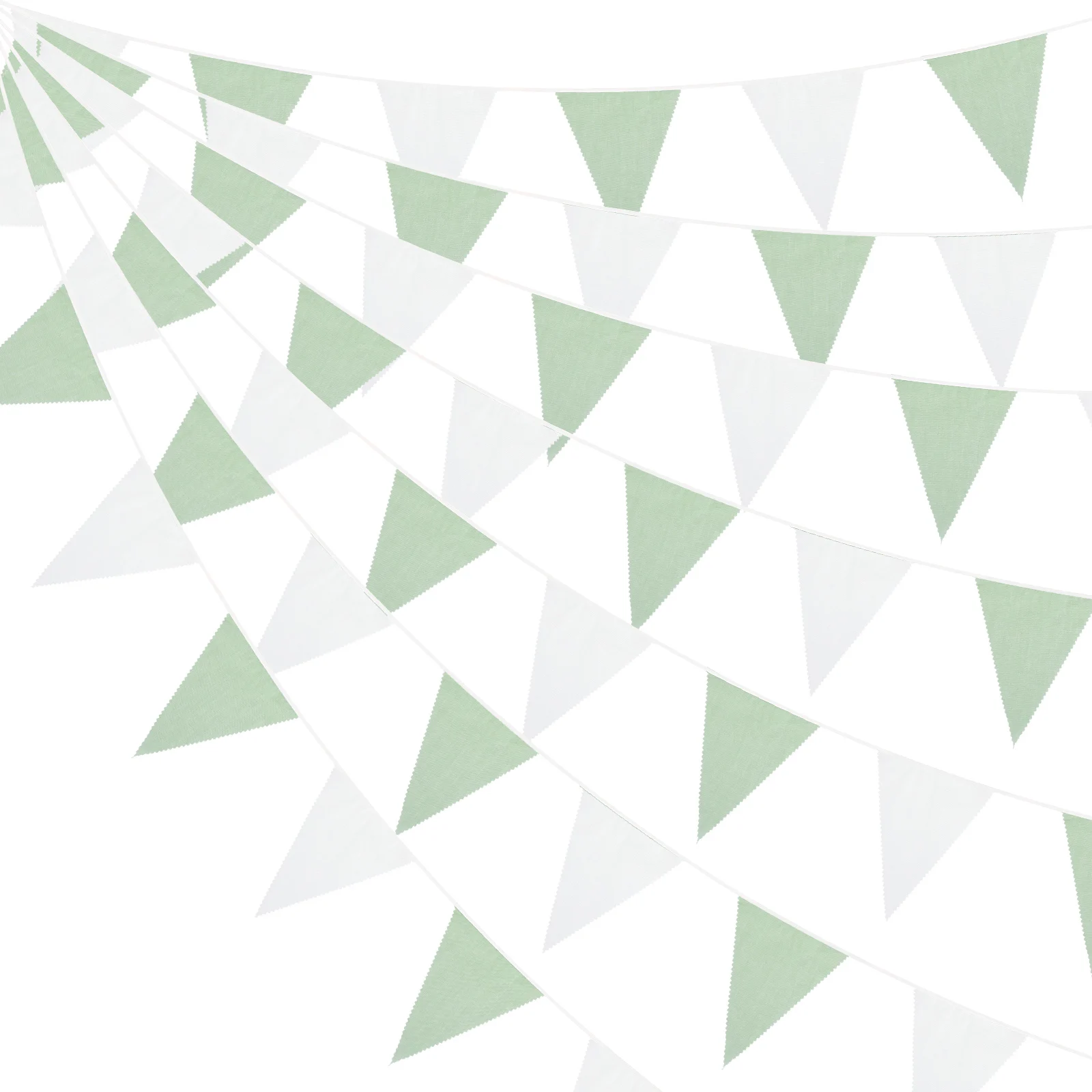 

42 Pcs Banner Triangle Decor 12m Party Supplies Pennant Flags Cotton Party Supplies Banner Flags Festive Bunting