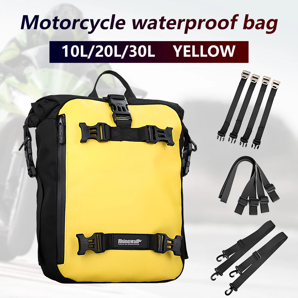 

Yellow Back Motor Backpack 10L Waterproof Bag 30L 20L Side Trunks for Moto Yellow Motorcycle Rear Luggage Accessories Equipments