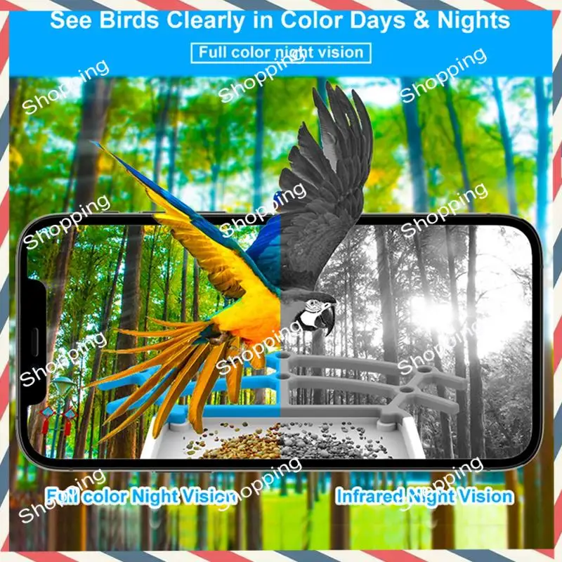 

M20K Bird Feeder Video Camera With Solar Panel Wifi Wireless Outdoor Solar Camera Motion Detection Bird Watching Camera