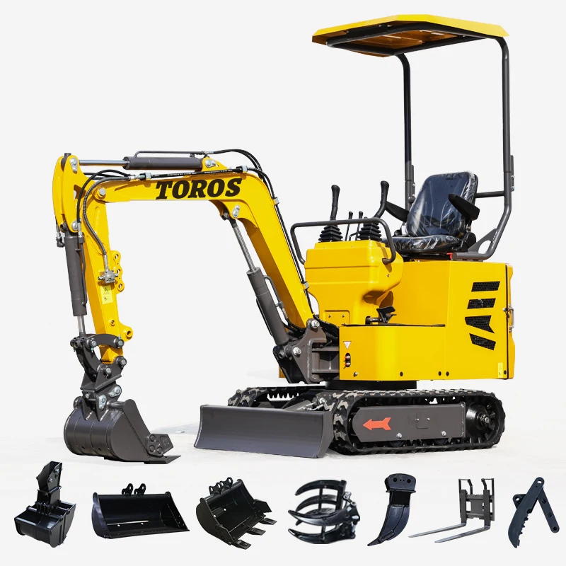 CE EPA EURO 5 Mini excavadora sobre orugas 800 kg 1 tonelada 1,2 toneladas 1,5 toneladas 2 toneladas 3 toneladas Pequeñas excavadoras Máquinas para la venta customiz