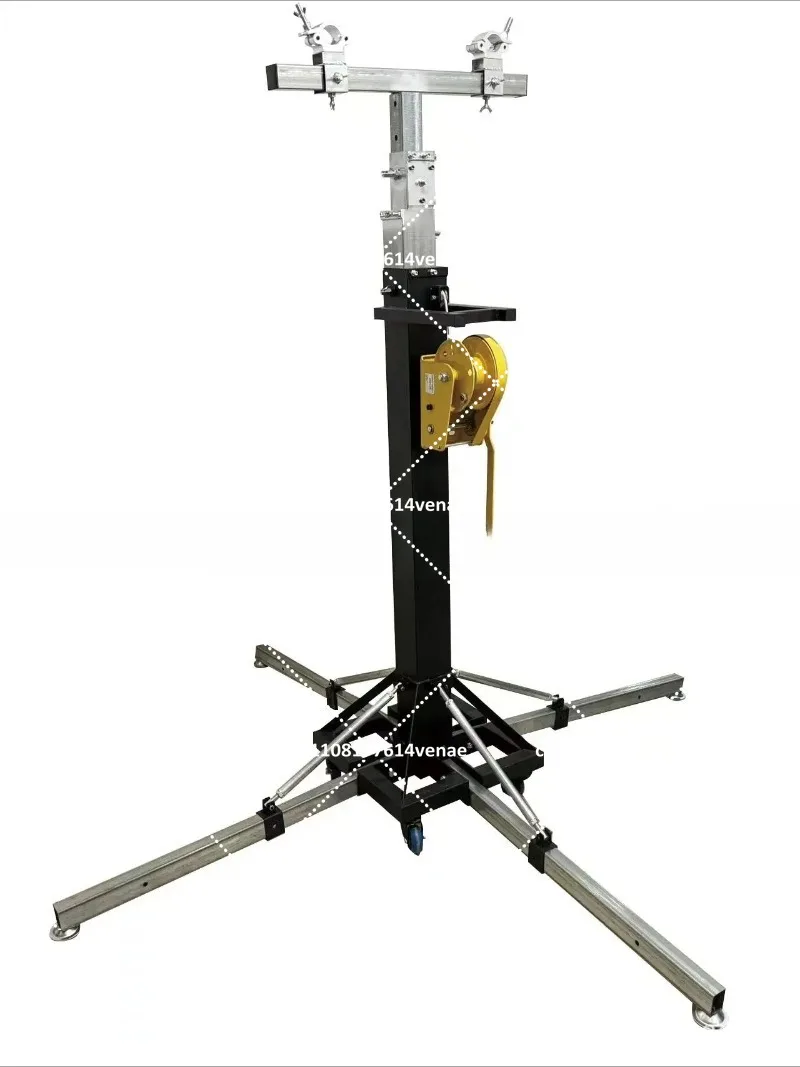 Heavy Duty Hand Crank Stand for Stage Lighting Truss, Adjustable Light Beam Support for Wedding Performance
