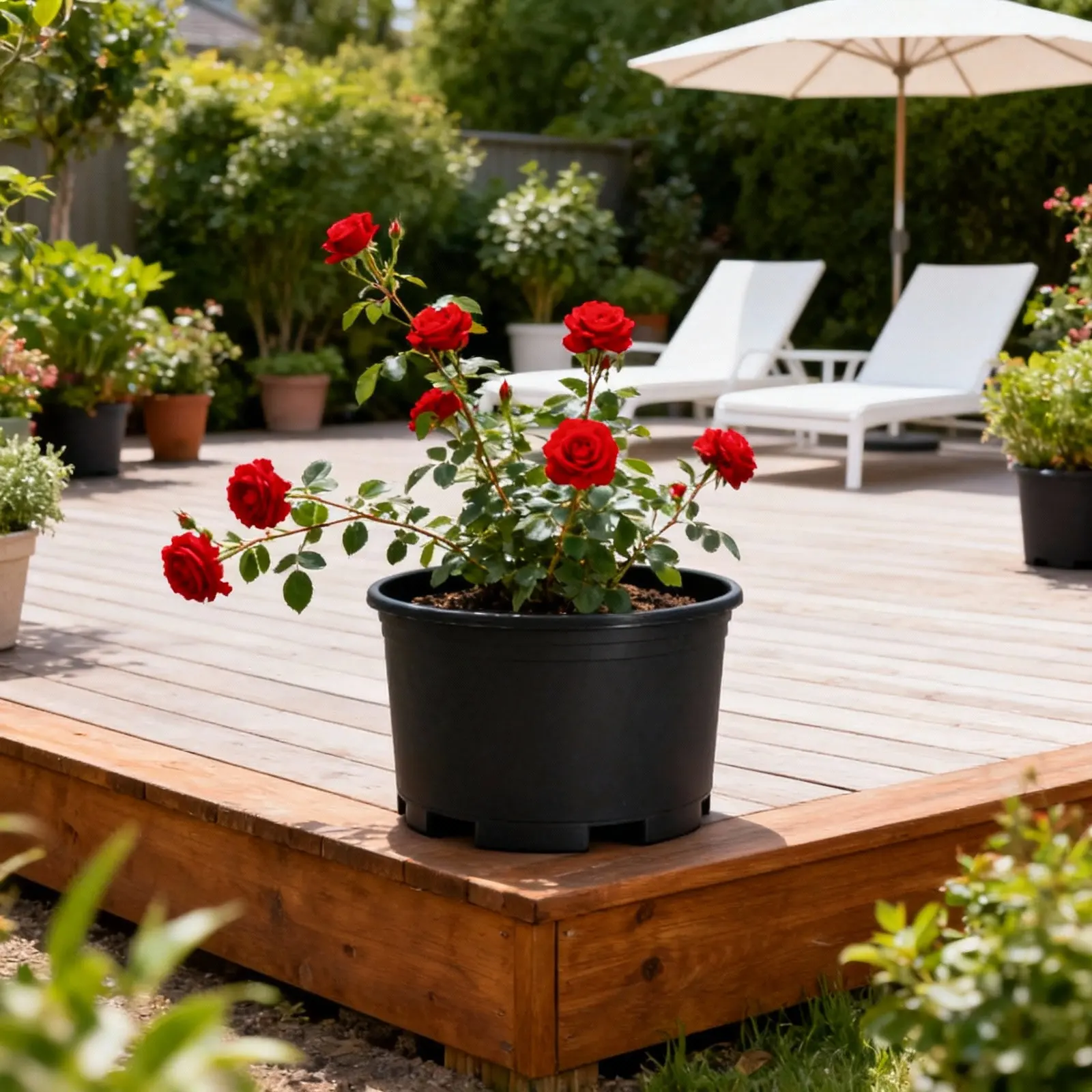 Plastic Flower Pot Durable Sturdy Design for Garden Succulent Plant Container Outdoor Flower Planter Gardening Accessories