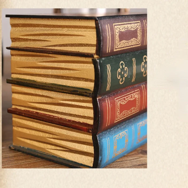 Retro European Decorative Book Storage Box Book Model Decorative Props Book Insurance Box Fake Book Simulation Book Decoration