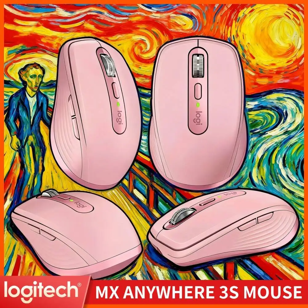 Logitech MX Anywhere 3S Bluetooth Mouse Pocket-Sized Lightweight Rechargeable for Travel