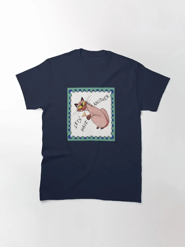 This Siamese cat is ready to party! Let's have another! Classic T-Shirt Oversized T-shirts for Women/Men Clothing