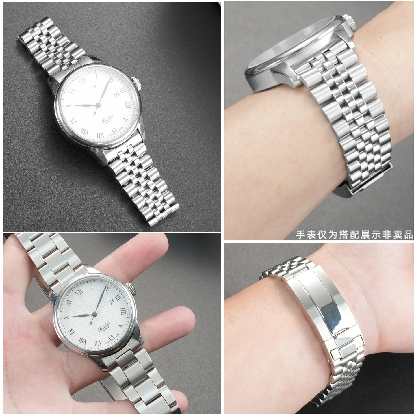 19mm Curved End Stainless Steel Strap For Seiko No. 5 Diving Sxns80 Snxs79 Snxs79k Snxs77 Series for Tissot T41 T006 Watchband