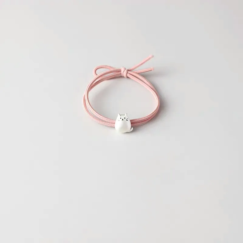 Cute Cat Hair Loop Rope Hair Accessory Headband Tie Korean Version Simple Rubber Band for Girls