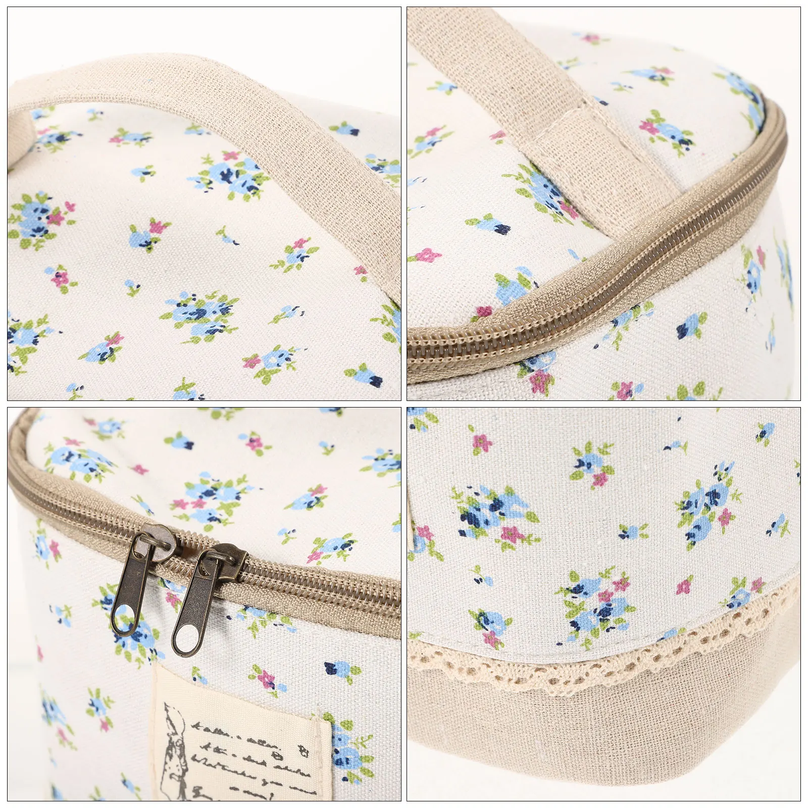 

Large Capacity Cotton Linen Makeup Storage Bag Lightweight Foldable Organizer Pouch Eyeliner Students