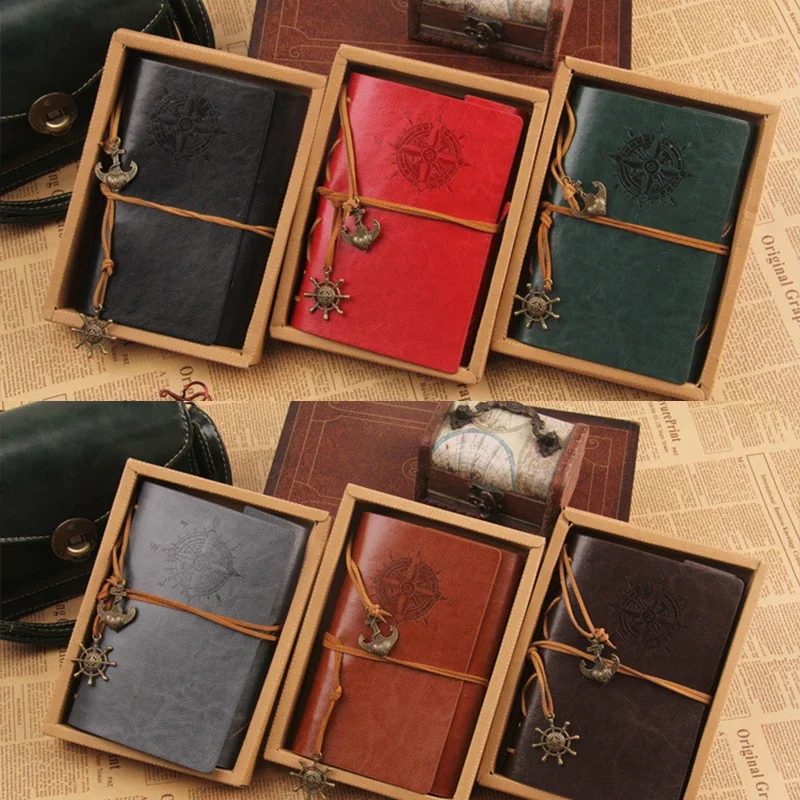 

1pcs 13x9cm Retro Notebook Traveler Diary Leather Soft Size Kraft Paper Inner Notebooks & Notepads Cover Small