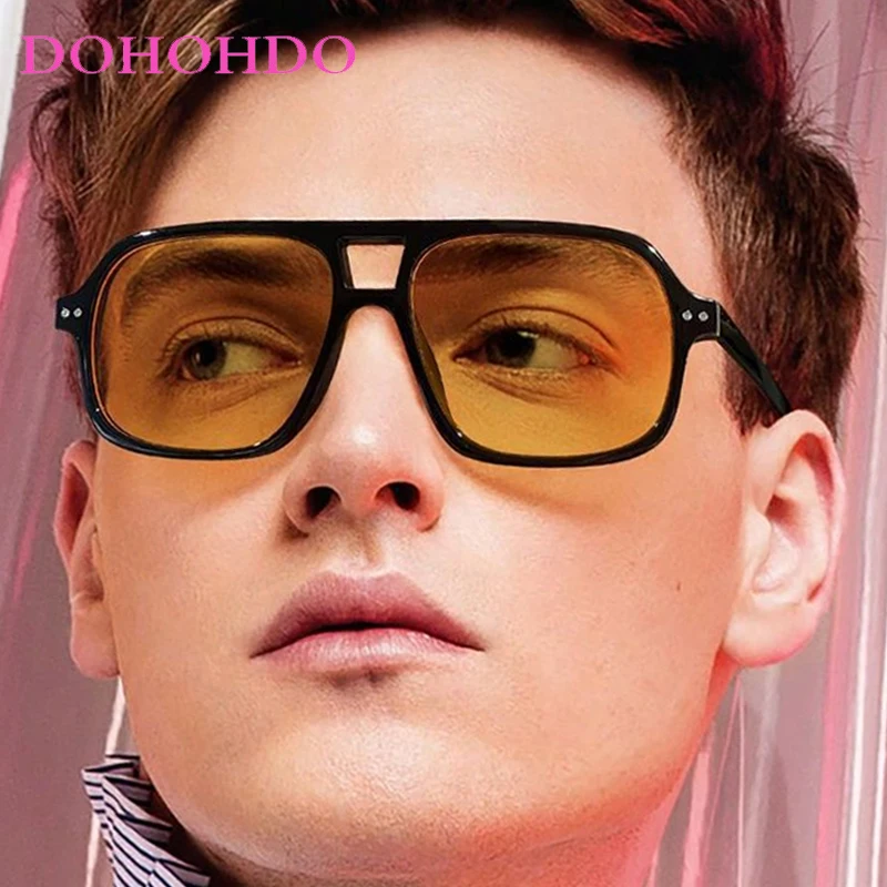 

New Retro Twin Bridge Pilot Sunglasses Women Luxury Designer Big Frame Men Sunglass Outdoor Sports Driving Eyewear Unisex UV400