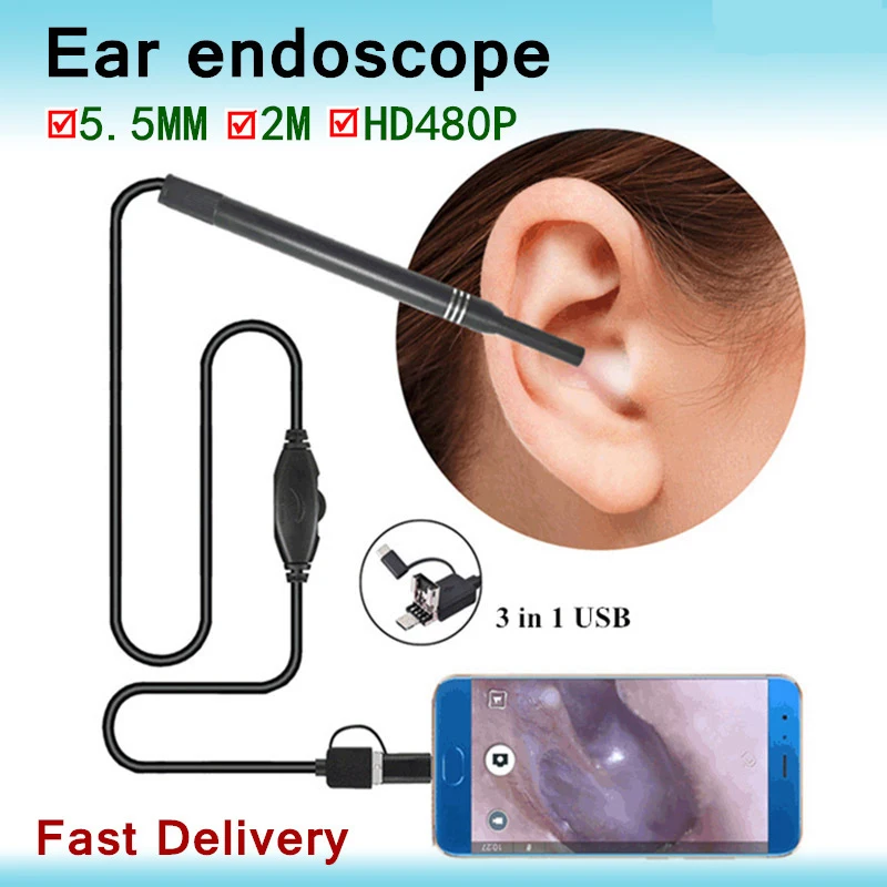 Visual ear scoop USB HD Mini Camera Electronic Ear Spoon Endoscope Cleaner Earwax Removal Cleaning Tool Intelligent Visual Ear P