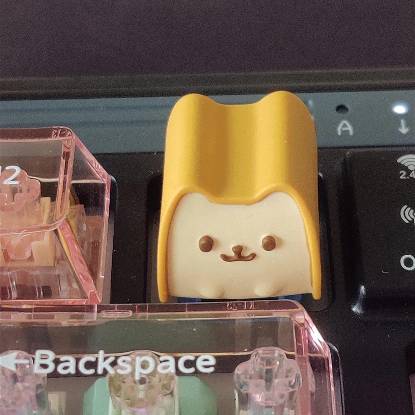 لوبو الأصلي الخبز الكلب Kawaii كيكابس الراتنج الميكانيكية لوحة المفاتيح الملحقات Keycap واحد ESC استبدال لوحة المفاتيح ديكور OEM R4 #4