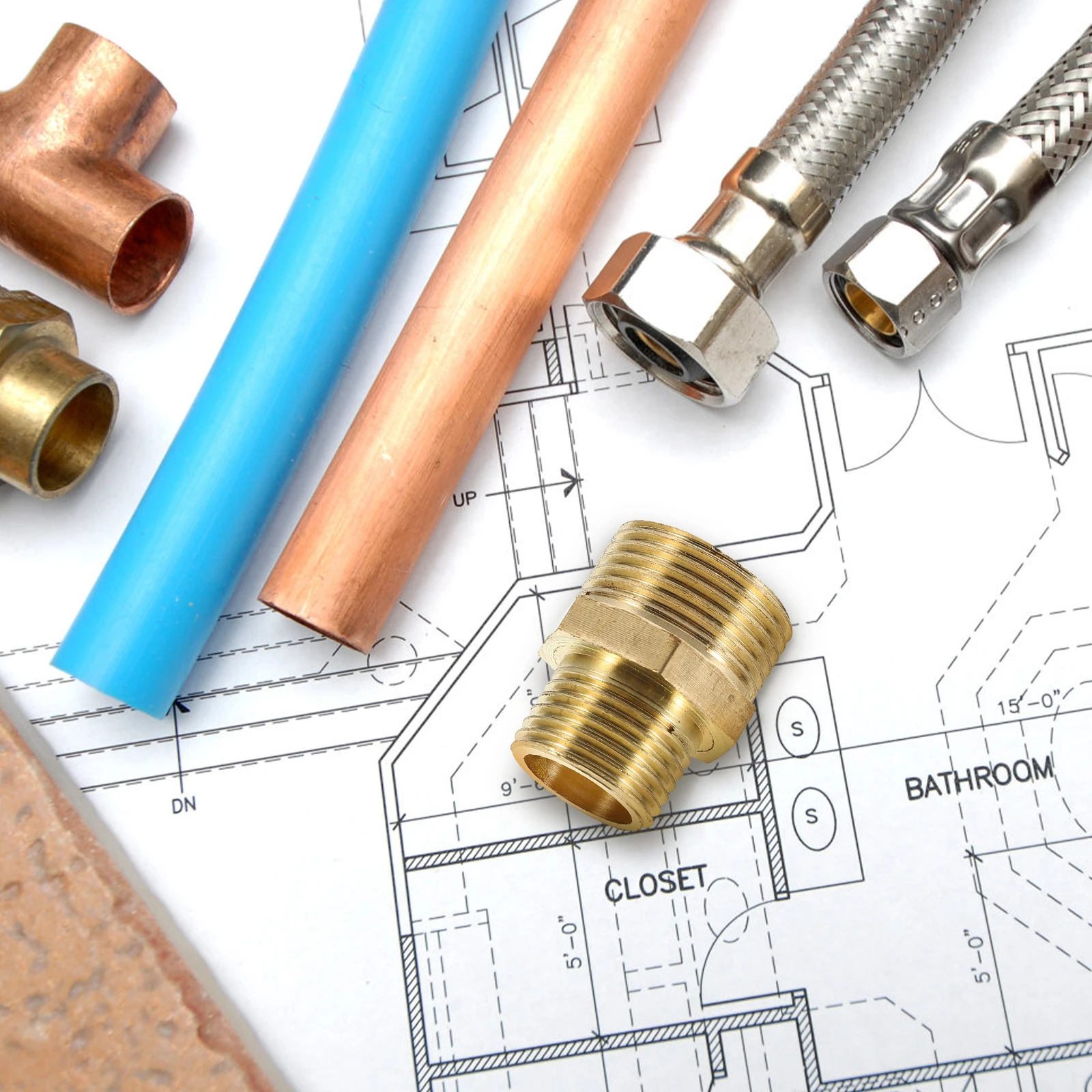 

4pcs Garden Coupler High Pressure 1/2 To 3/4 Inch Steel Hose Adapter Durable Corrosion Resistant Quick Connect For Irrigation