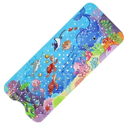 40x100cm Cute Cartoon Sea World Anti-Skid Shower Bathtub Mats with Sucker Non-Slip Bath Mat Soft Pad Kid's Elder Carpet Rug