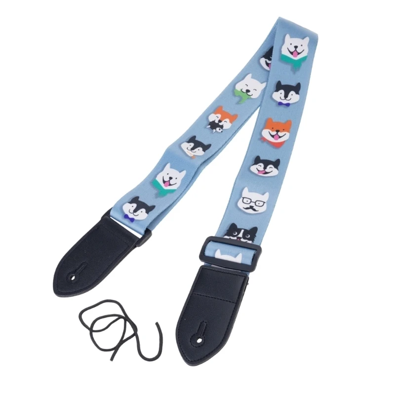Guitar Strap Adjustable Guitar Shoulder Belt Electric Guitar Shoulder Belt Printed Guitar Shoulder Strap for Ukulele
