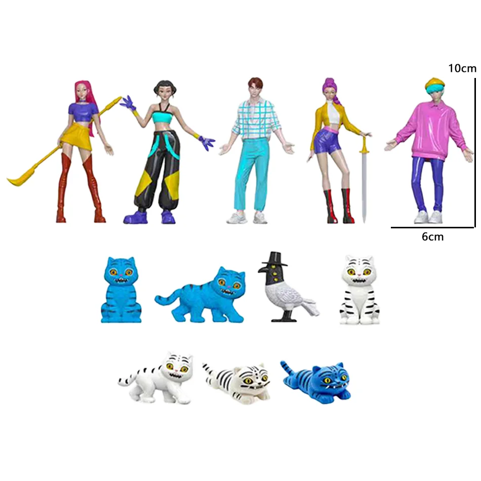 กล่องสุ่มฟิกเกอร์อนิเมะ Demon Hunters 24 ชิ้น ตัวละครรูมิ มิรา โซอี้ ไทเกอร์ ของเล่นตั้งโต๊ะ ตกแต่งบ้าน ของขวัญคริสต์มาส สินค้าขายดี