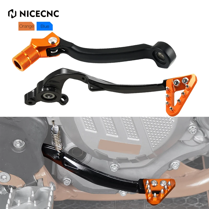 

NICECNC For KTM 2017-2023 125-500 EXC EXCF SX SXF XC XCF XCW TPi 6D Adjustable Forged Aluminum Brake Pedal Lever & Shift Lever