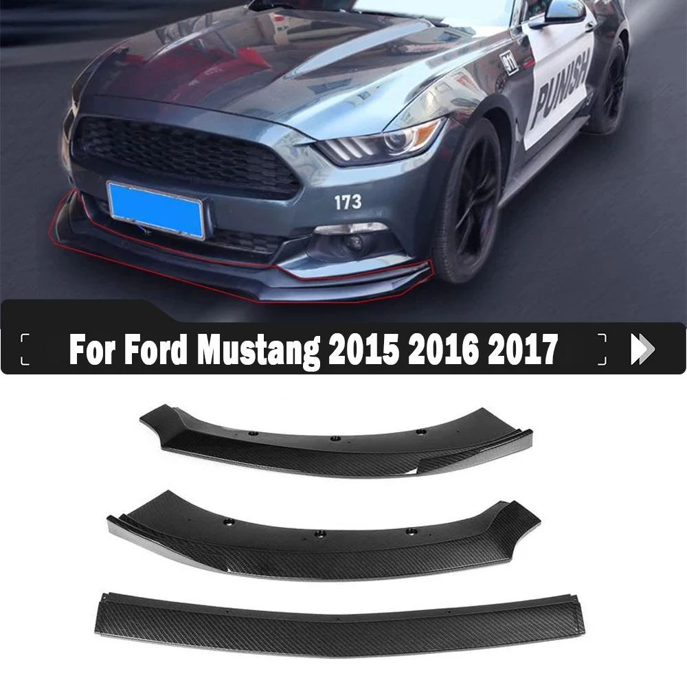 

For Mustang Front Lip Car Front Bumper Splitter Lip Diffuser Spoiler Protector Body Kit For Ford Mustang 2015 2016 2017