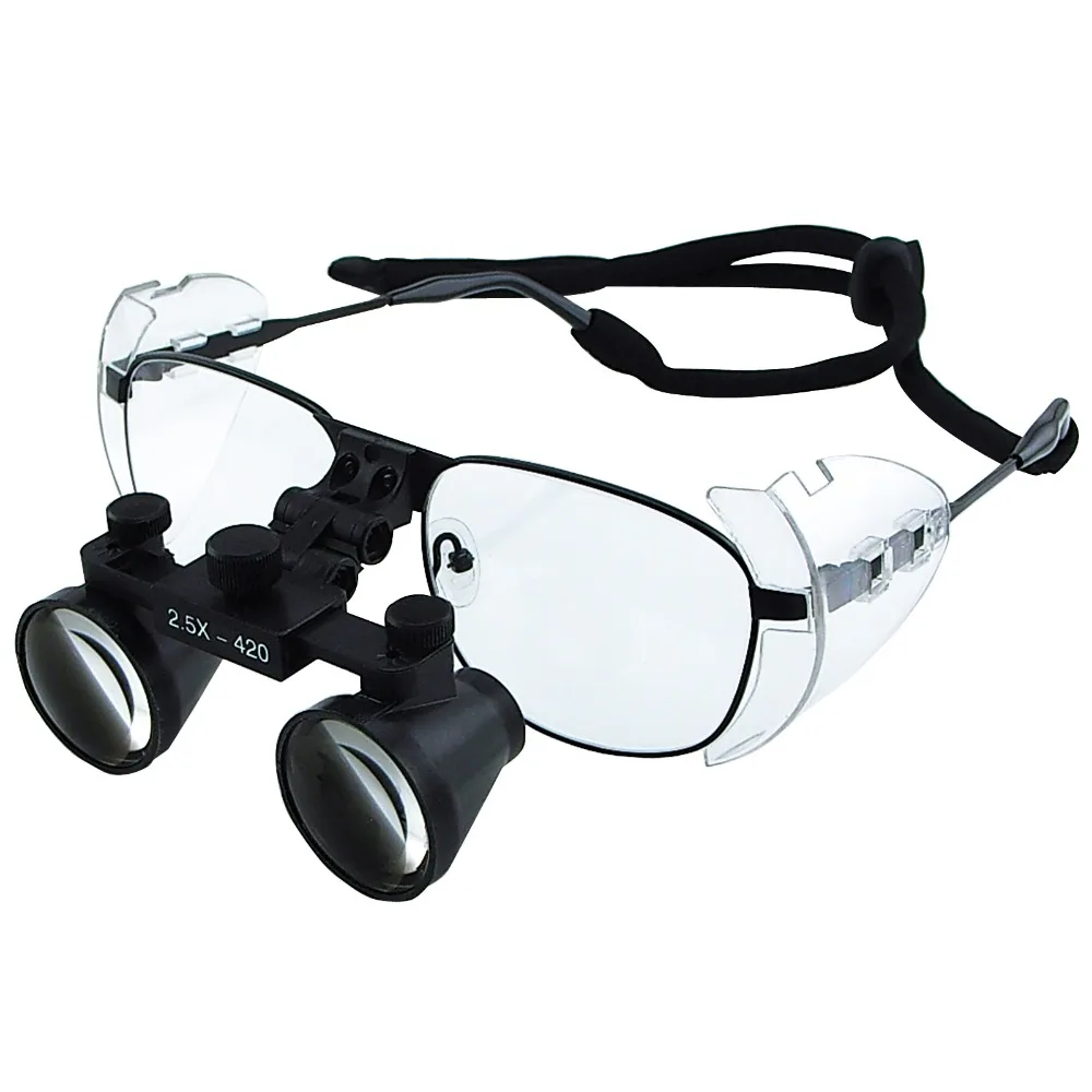 2.5x Magnification   Loupe Surgical Medical Binocular Loupes Nickel Alloy Frame 100mm Field of View