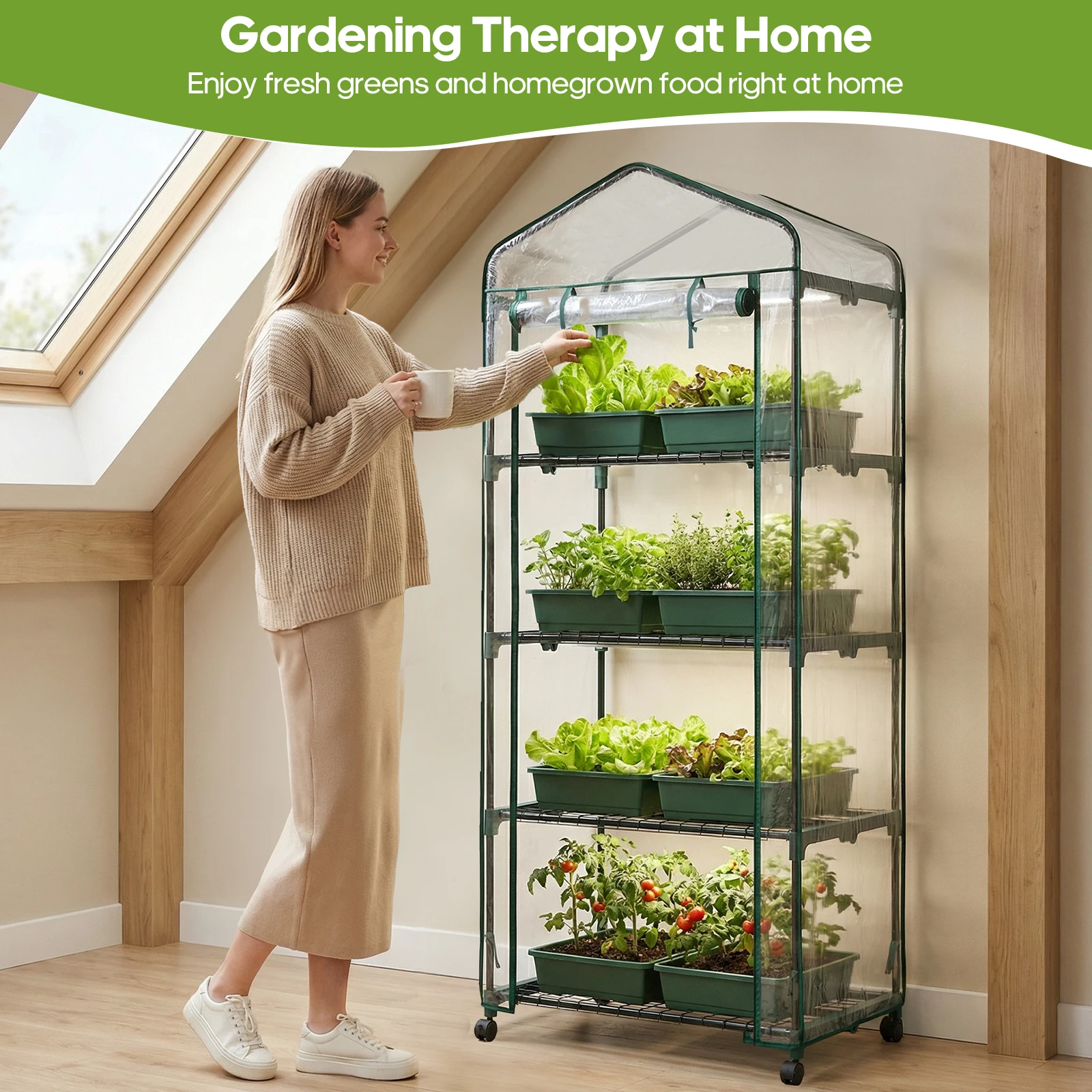 4-tier greenhouse front view