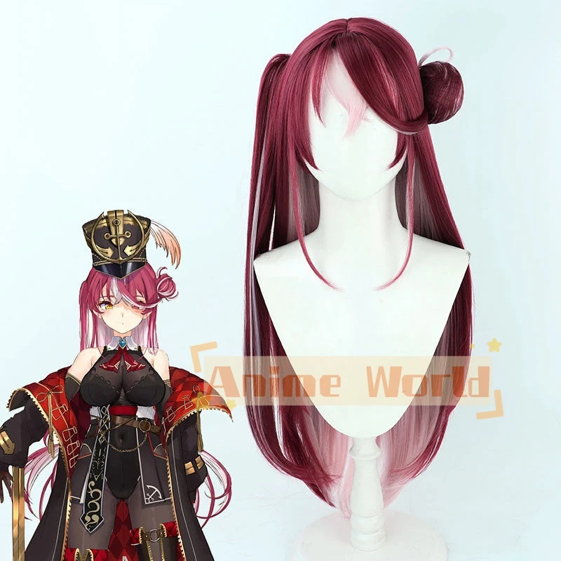 Houshou Marine Captain Marine 3D Misoji Edition Cosplay Wig Halloween Christmas Woman Men Adult Wig